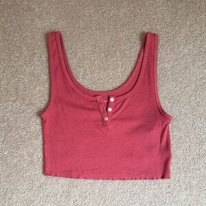 American Eagle Outfitters Ribbed Tank Top - Pink
